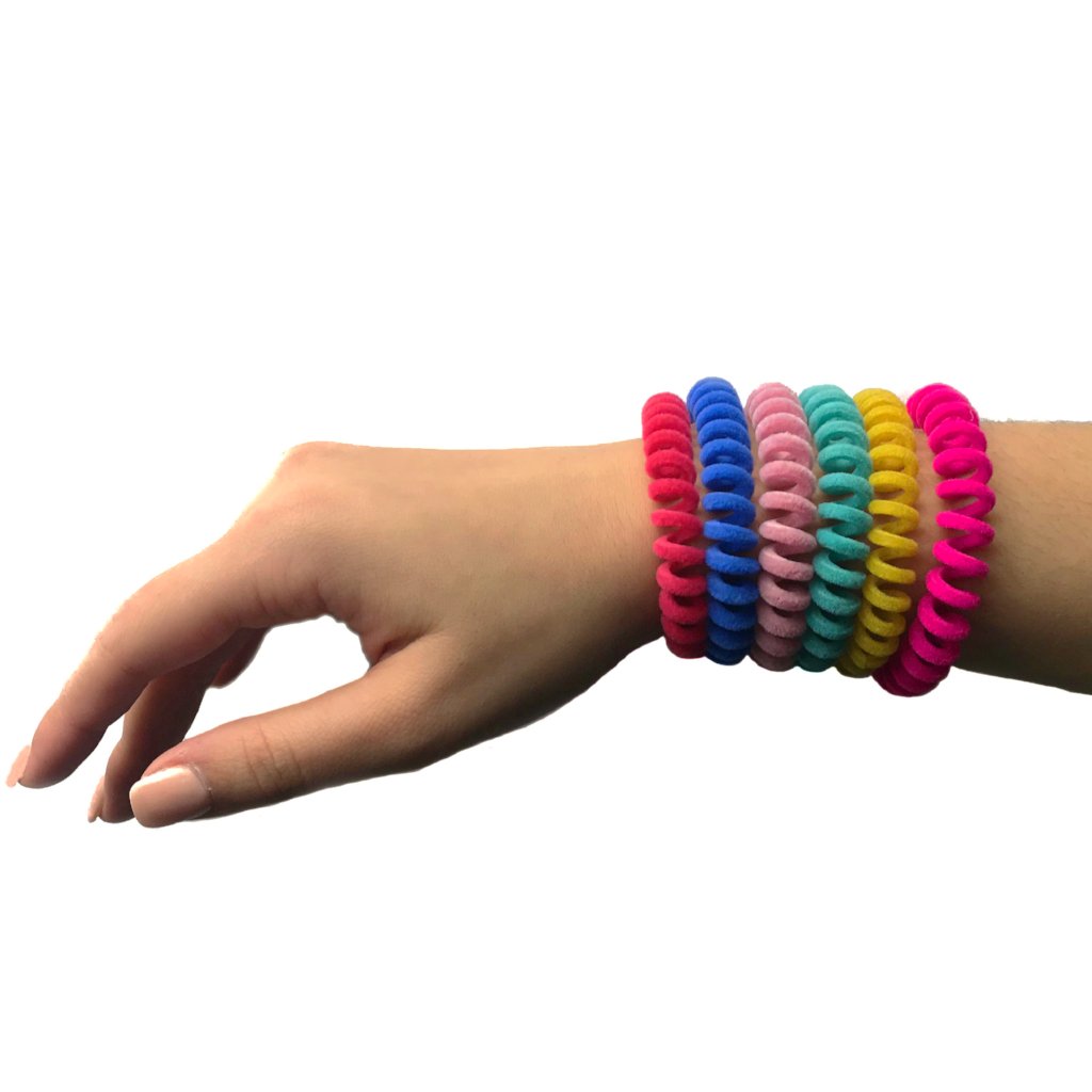 Bright and Early Velvet Coil Hair Ties 6 pack